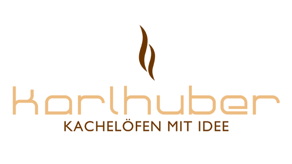 Logo Karlhuber Kachelöfen mit Idee