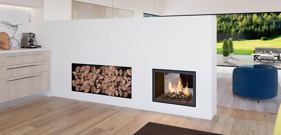 Fireplace Rüegg Violino Tunnel 55x73